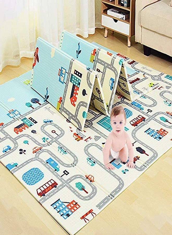 Episkey Extra Large Reversible Baby Play Mat, BPA Free Learning & Crawling Foldable Foam Mat (6.5x5 ft, 0.6cm Thickness) (LRG_BABYMAT) - Image 1