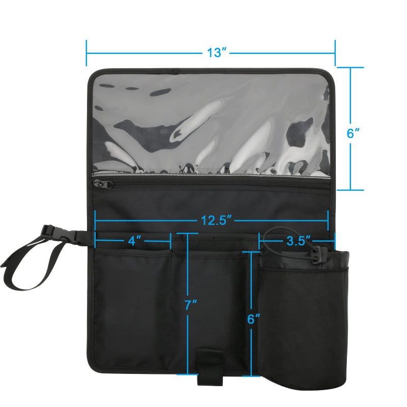 Cosmos Airplane Seatback Organizer Flight Travel Essentials Seat Back Storage Bag Airline Seat Hanging Pockets for Tablet, Magazines, Phone and Water Bottle | Keep Personal Items Clean & Organized - Image 2