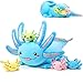 Aoriher 5 Pcs Axolotl Plush Set 24 Inch Mommy Axolotl Stuffed Animal with 4 Cute Plush Babies in Belly Soft Cuddly Plushie for Kids Sleeping Birthday Graduation Valentine Gift Party FavorsBlue - Image 2