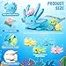 Aoriher 5 Pcs Axolotl Plush Set 24 Inch Mommy Axolotl Stuffed Animal with 4 Cute Plush Babies in Belly Soft Cuddly Plushie for Kids Sleeping Birthday Graduation Valentine Gift Party FavorsBlue - Image 4