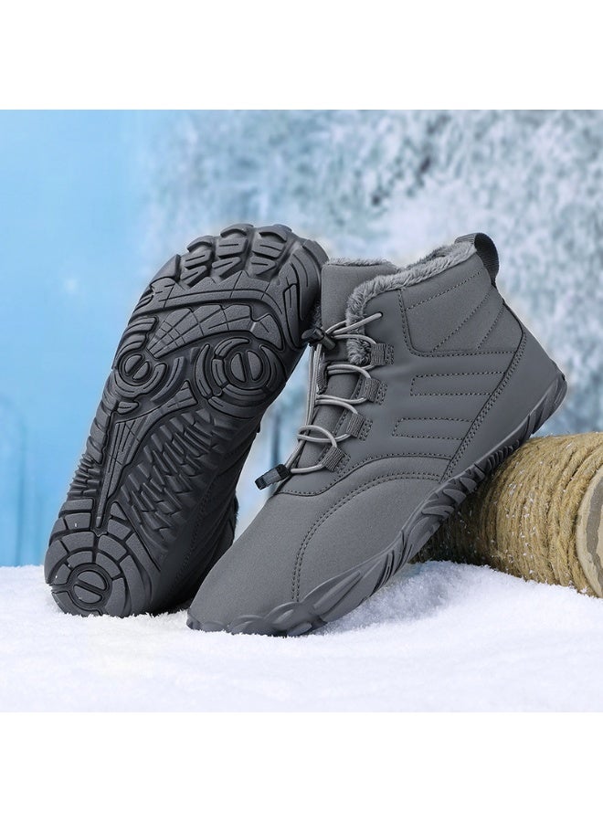 NIBEMINENT Winter Keep Warm Snow Boots Men Women Ladies Outdoor Casual Plush Ankle Shoes For Trekking Climbing Hiking Boots - Image 1