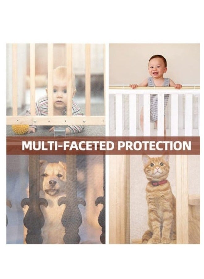 MIXDE Adjustable Child Banister Removable Balcony and Stairway Safety Net 200x78cm White  - Image 4