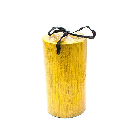 Floryn Decor® Rustic Finish Gold Big Pillar Candle | Big 3 * 12 inch… - Image 2