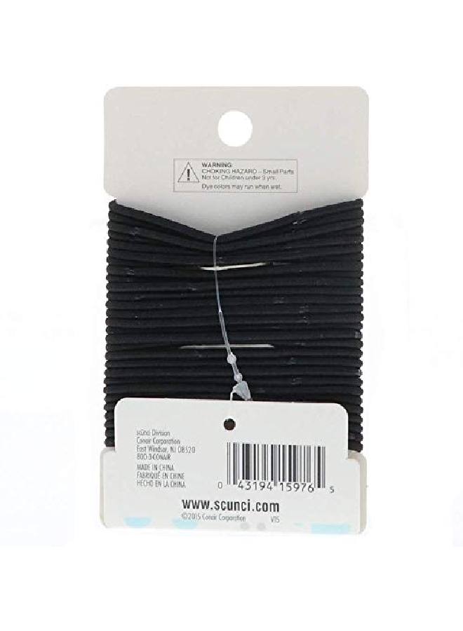 Scunci No Damage Hair Elastics Medium Black 28 Ea (Pack Of 10) - Image 3
