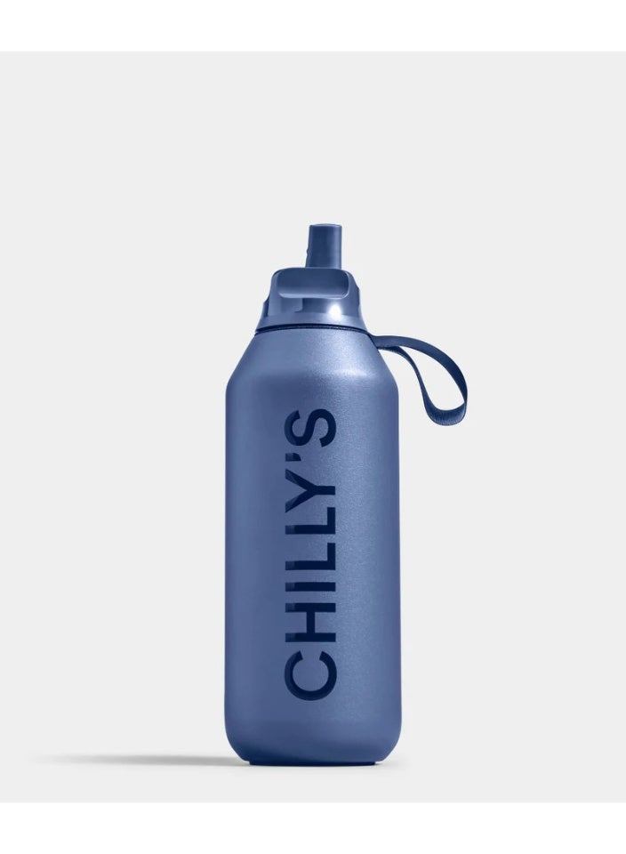 Chilly's | Water Bottle | Series 2 | Flip | 500ml | Whale Blue - Image 1