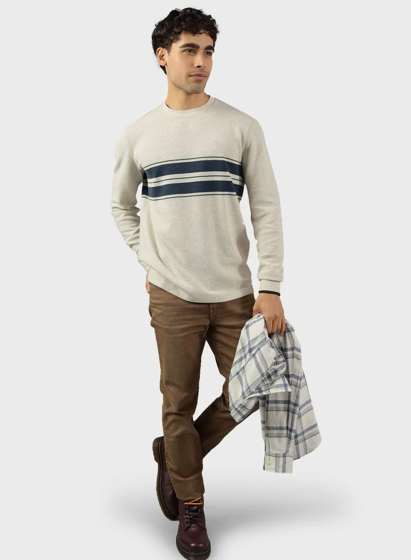 امريكان ايجل Striped Sweatshirt
