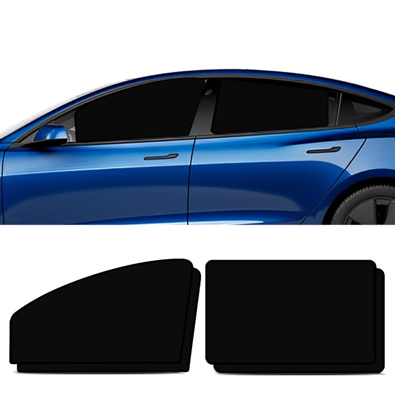 4Pcs Car Blinds with Magnets, Strong Shading and UV Protection, Privacy Curtains, General Motors Interior Accessories, Camping and Napping - Image 1