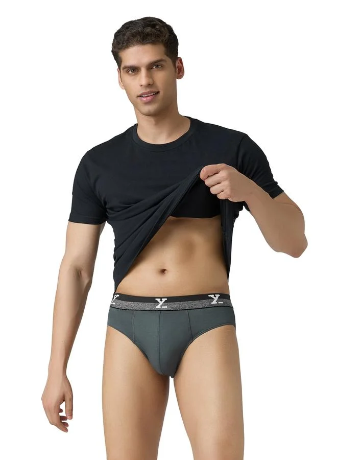 XYXX Men Solid Combed Cotton Briefs