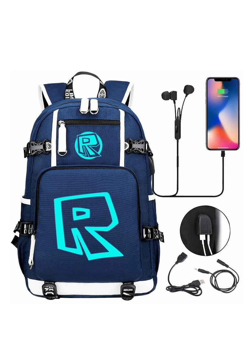 Roblox USB Earphones South Leisure Travel Backpack