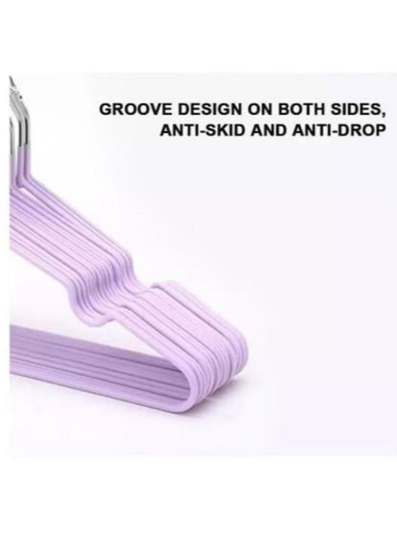 40-Piece Stainless Steel Coated Silicone Hanger for Laundry and Adults, Space Saving, Assorted Colors - Image 2