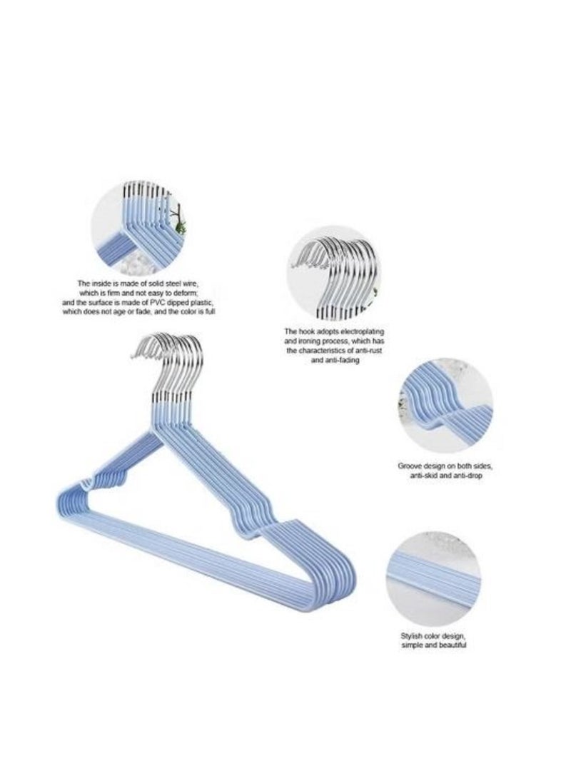 40-Piece Stainless Steel Coated Silicone Hanger for Laundry and Adults, Space Saving, Assorted Colors - Image 4