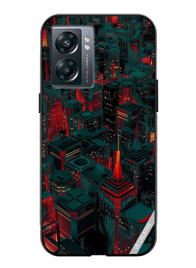 VR CREATIVE Protective Case Cover For OnePlus Nord N300 Red City Design Multicolour - Image 1