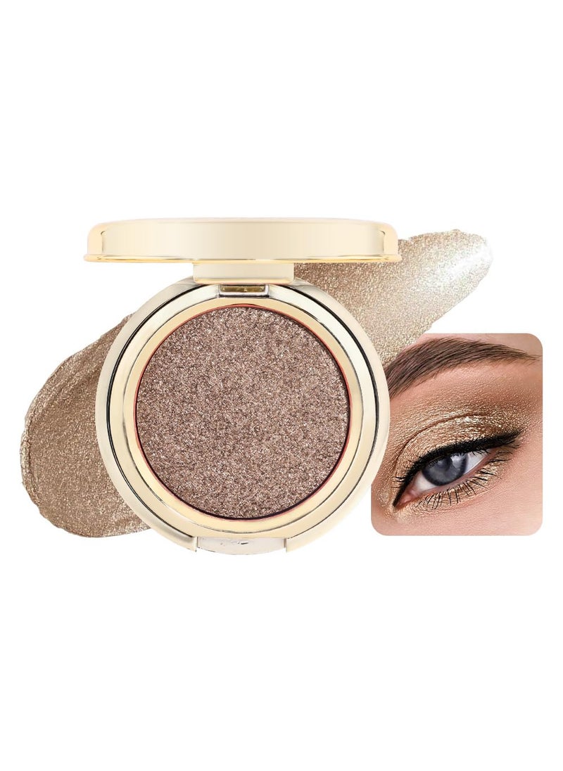 AMY'S DIARY AMY'S DIARY Single Shiny Shimmer Eyeshadow, Highly Pigmented Intense Color - Highlighter, Shimmery Illuminating Finish, Highly Purified, Safe Saprkling Bronze Gold Eyeshadow For Woman (bronze gold) 