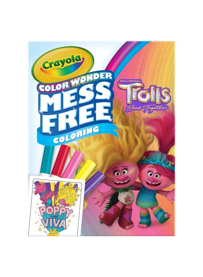 Crayola Trolls 3 Color Wonder Activity Set, Trolls Mess Free Coloring Pages For Toddlers, Trolls Toys & Gifts, Toddler Stocking Stuffers - Image 1