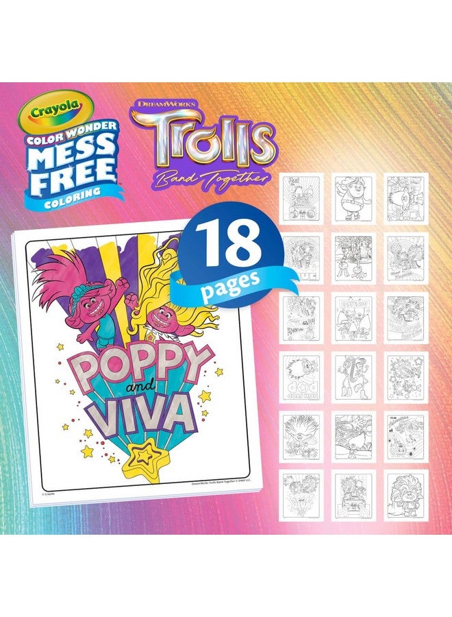 Crayola Trolls 3 Color Wonder Activity Set, Trolls Mess Free Coloring Pages For Toddlers, Trolls Toys & Gifts, Toddler Stocking Stuffers - Image 3