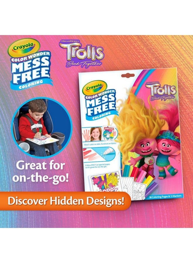 Crayola Trolls 3 Color Wonder Activity Set, Trolls Mess Free Coloring Pages For Toddlers, Trolls Toys & Gifts, Toddler Stocking Stuffers - Image 5