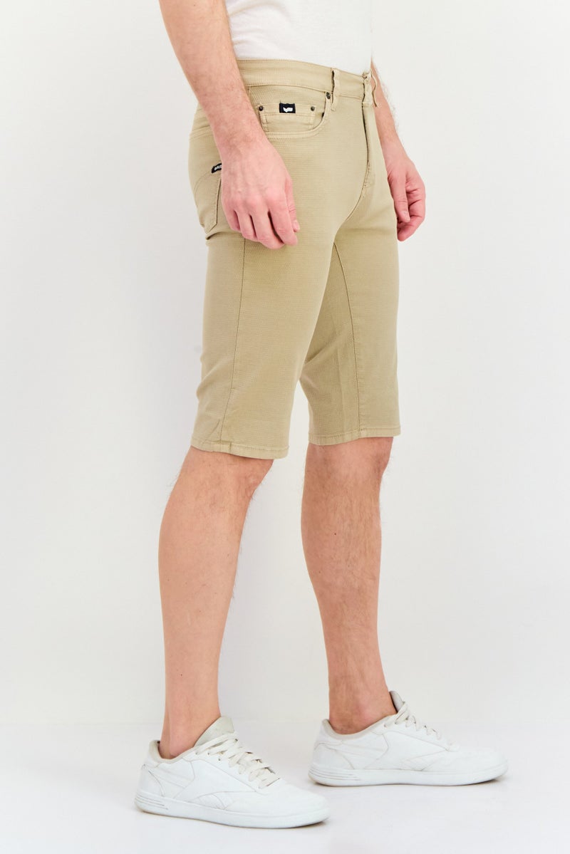 GAS Men Plain Chino Shorts, Beige - Image 2