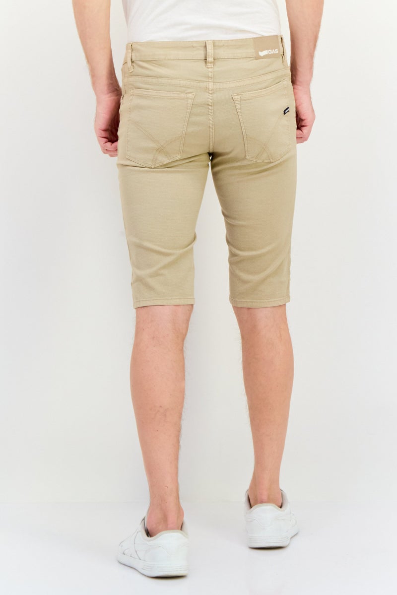 GAS Men Plain Chino Shorts, Beige - Image 3