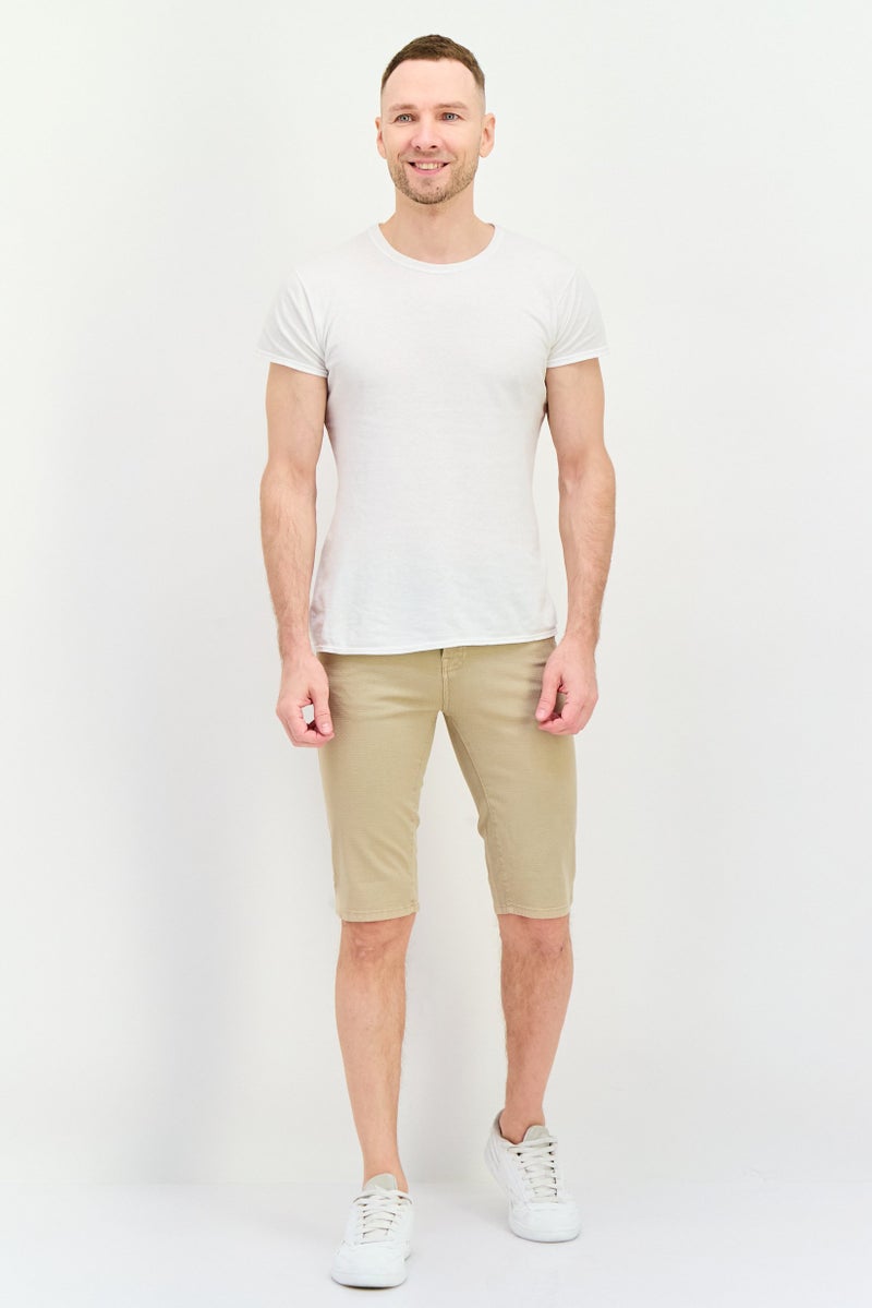 GAS Men Plain Chino Shorts, Beige - Image 4