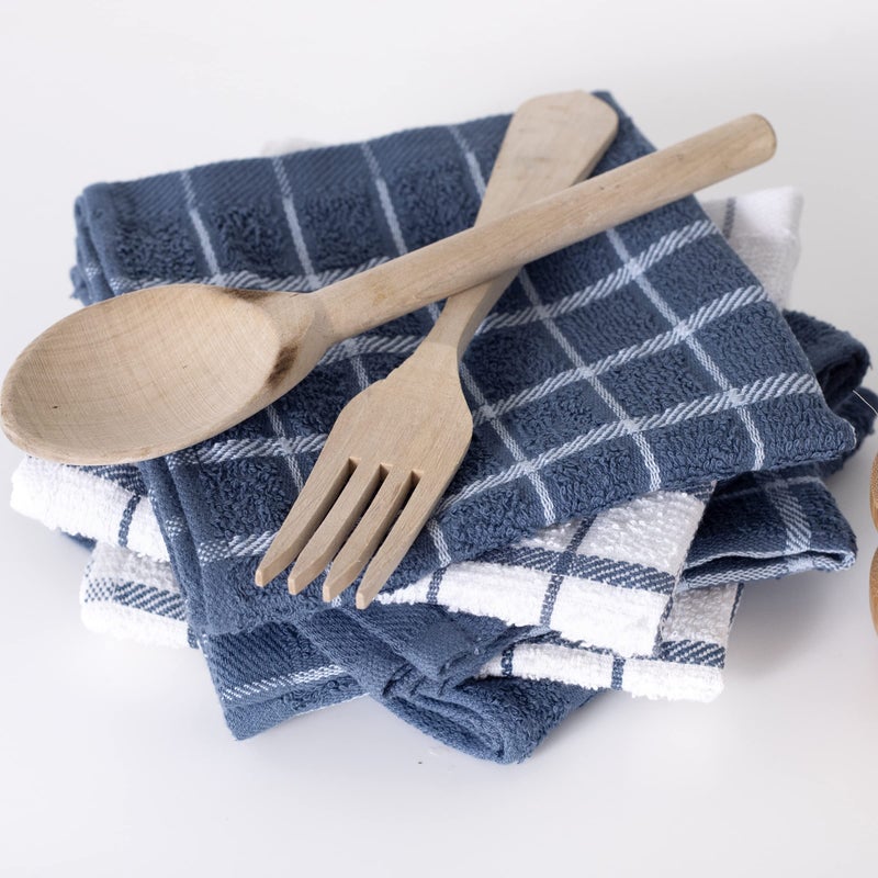 Ritz 100% Terry Cotton  Highly Absorbent Dish Cloth Set  12  x 12   6-Pack  Federal Blue - Image 5