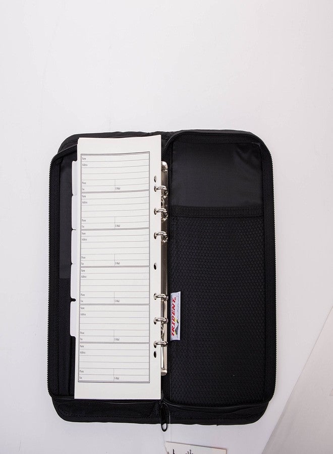 Trident 6 Ring Zippered Dive Log Organizer - Black - Image 3