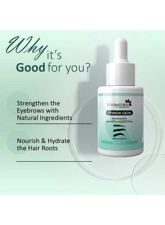 7 Days Eyelash & Eyebrow Nourishing Serum With Castor Oil, Onion Oil & Vitamin E | Helps Condition & Strengthen Hair | Lightweight & Non-Greasy Formula (30ml) - Image 2