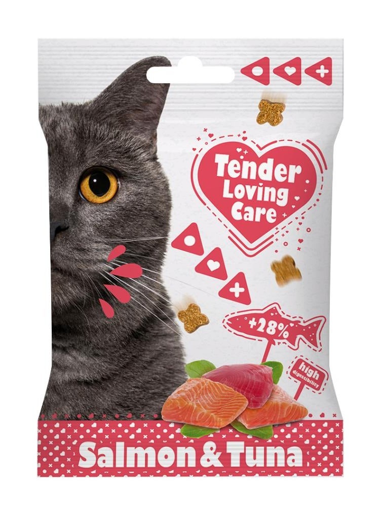 duvo Plus Premium Salmon And Tuna Soft Treats For Cats 50g - Image 1