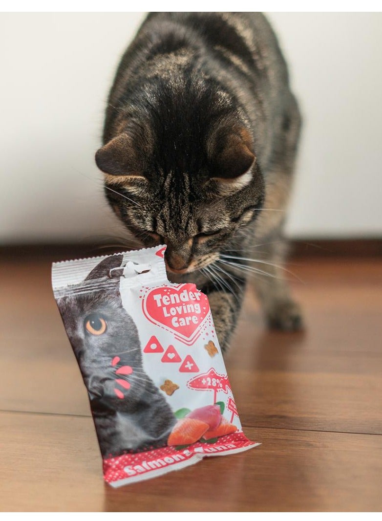 duvo Plus Premium Salmon And Tuna Soft Treats For Cats 50g - Image 2