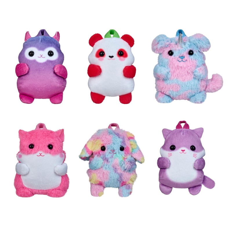 REAL LITTLES - Comes with Only 1 Backpack - Plushie Pet Backpacks. Soft, Fluffy, Animal Micro Backpack with 4 Real Working Micro Stationery Surprises Inside! - Styles May Vary - Image 1