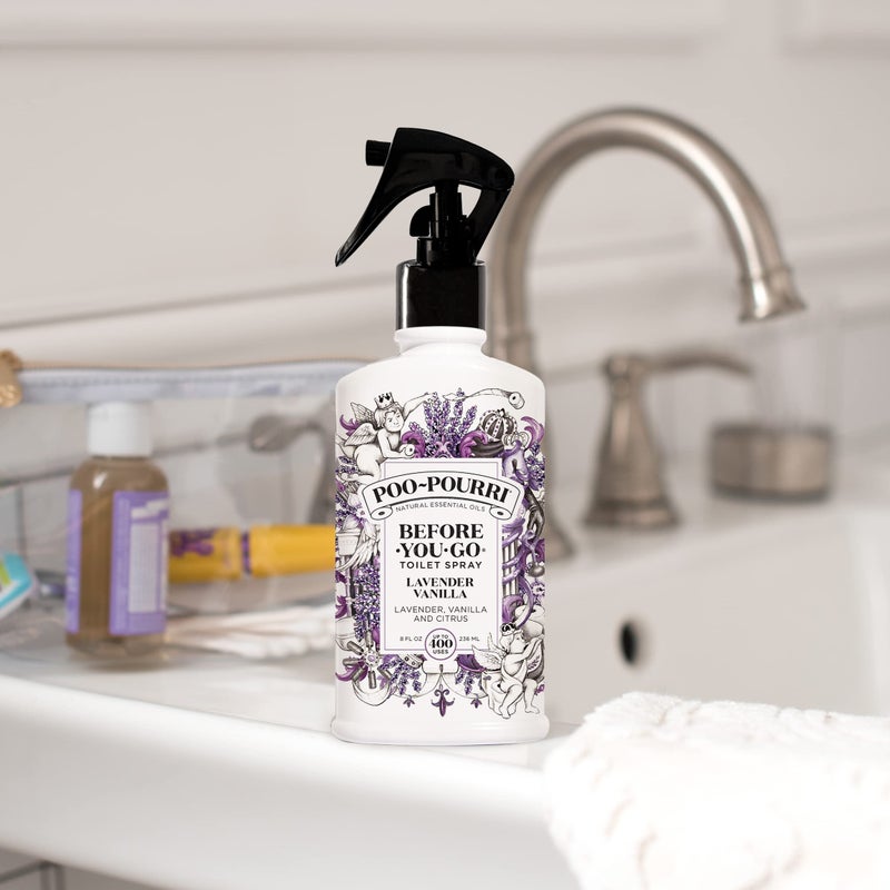 Poo-Pourri Before-You-Go Toilet Spray, Lavender Vanilla, 8 Fl Oz - Lavender, Vanilla and Citrus - Image 5