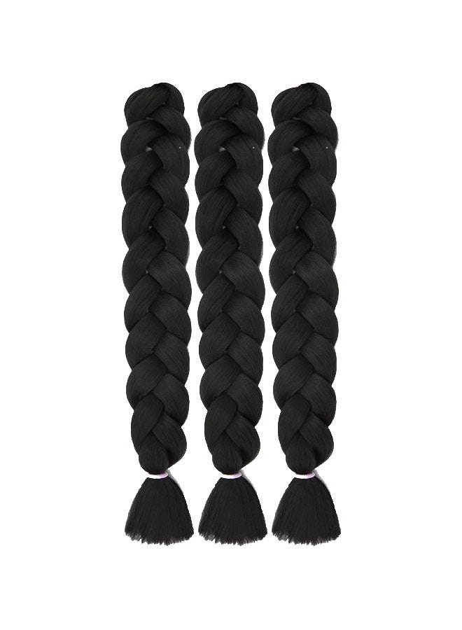 إستيل وصلة شعر (3 قطع، اسود 1B) ضفائر افريقية - Image 4