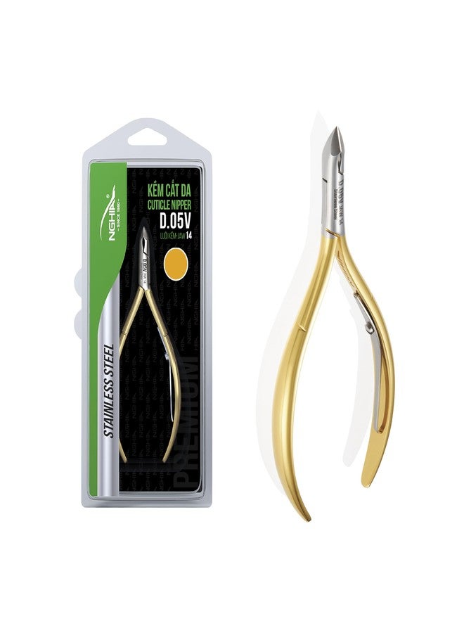 NGHIA Premium Cuticle Nipper - D-05V Jaw 14 (Stainless Steel) - Professional Nail Tools - Image 1
