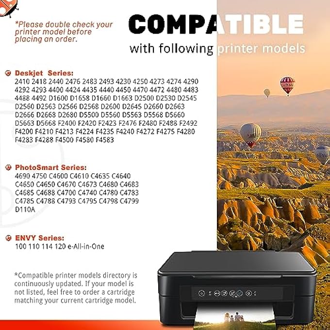 300XL REMANUFACTURED INK CARTRIDGE FOR HP 300 XL ENVY 120 110 PRINTER PHOTOSMART C4680 C4780 C4600 C4640 C4650 C4683 DESKJET D2560 D1660 F4580 F4280 F4210 F2480 D5560 F2488 F4283 BLACK - Image 3