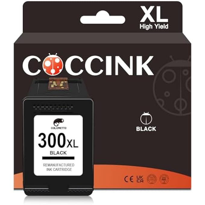 300XL REMANUFACTURED INK CARTRIDGE FOR HP 300 XL ENVY 120 110 PRINTER PHOTOSMART C4680 C4780 C4600 C4640 C4650 C4683 DESKJET D2560 D1660 F4580 F4280 F4210 F2480 D5560 F2488 F4283 BLACK - Image 1