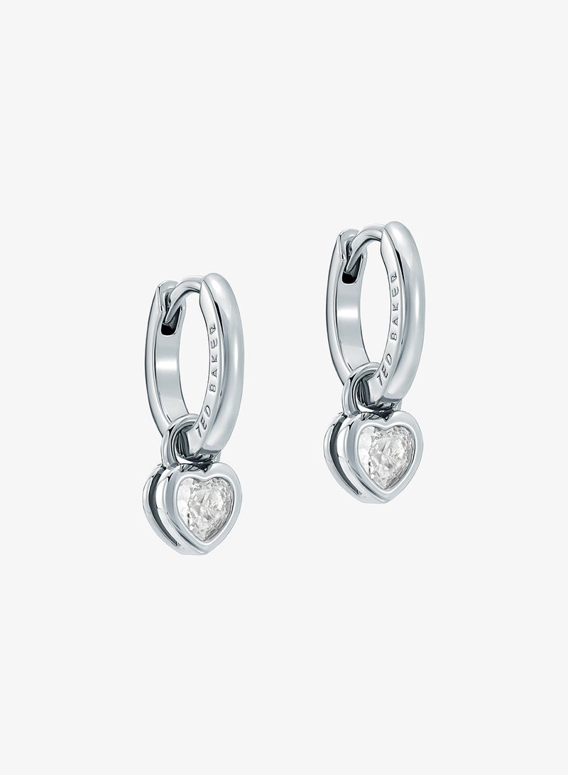Ted Baker Harper Mini Crystal Heart Huggie Earrings - Image 1