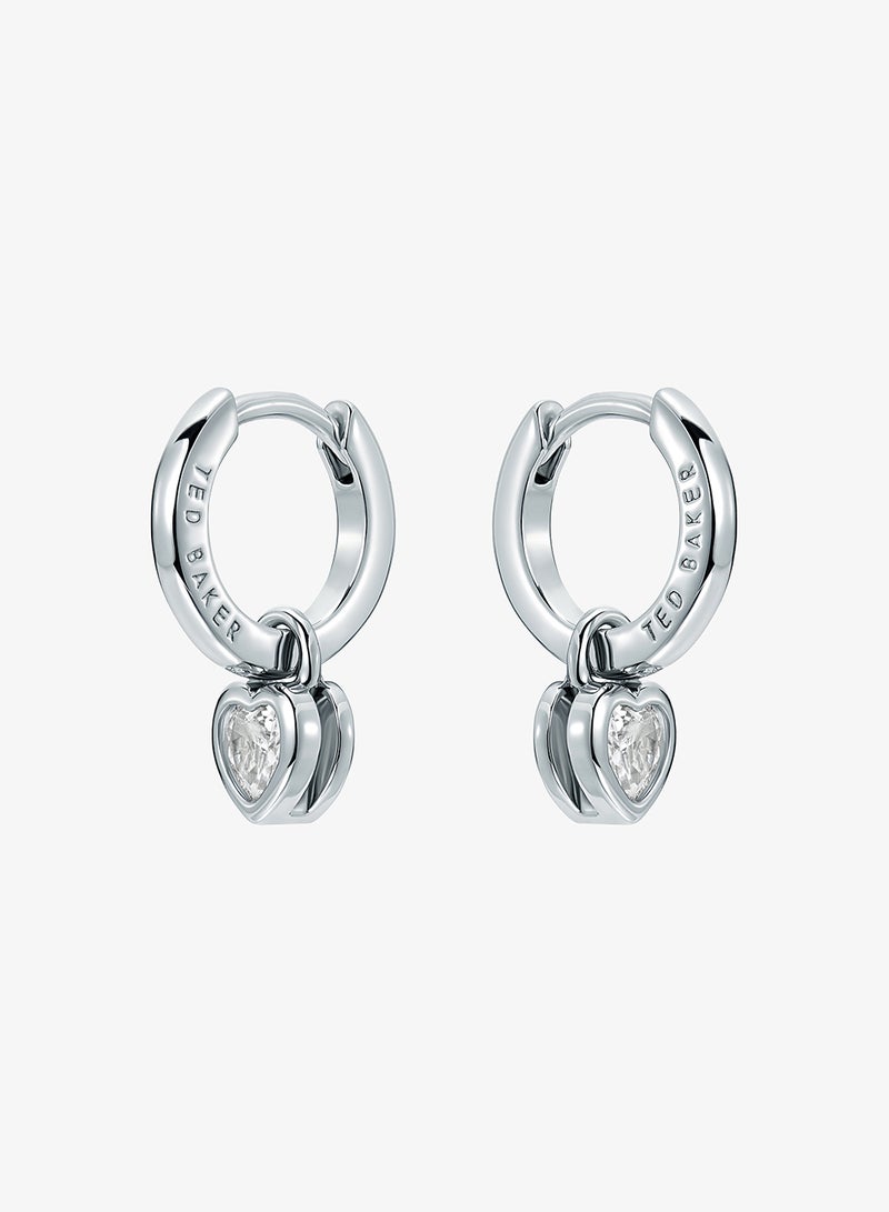 Ted Baker Harper Mini Crystal Heart Huggie Earrings - Image 2