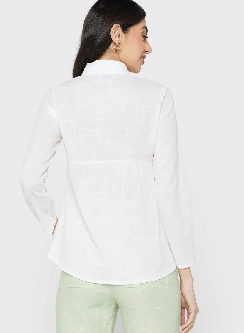 ELLA Peplum Back Detail Shirt