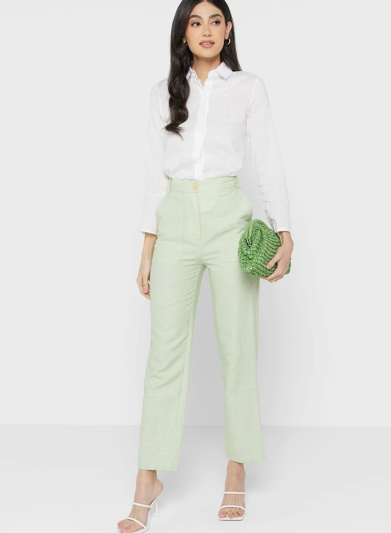 ELLA Peplum Back Detail Shirt