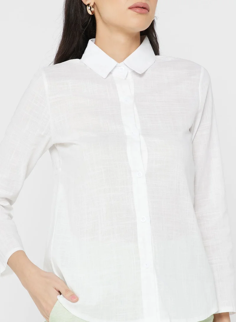 ELLA Peplum Back Detail Shirt