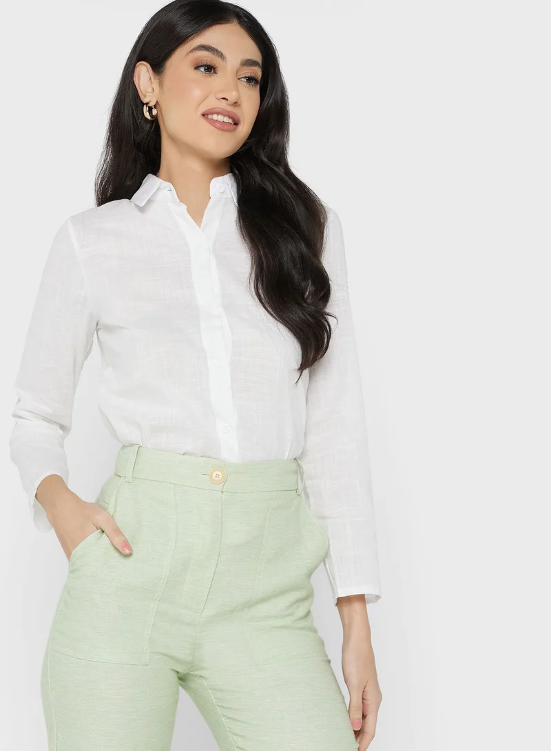 ELLA Peplum Back Detail Shirt