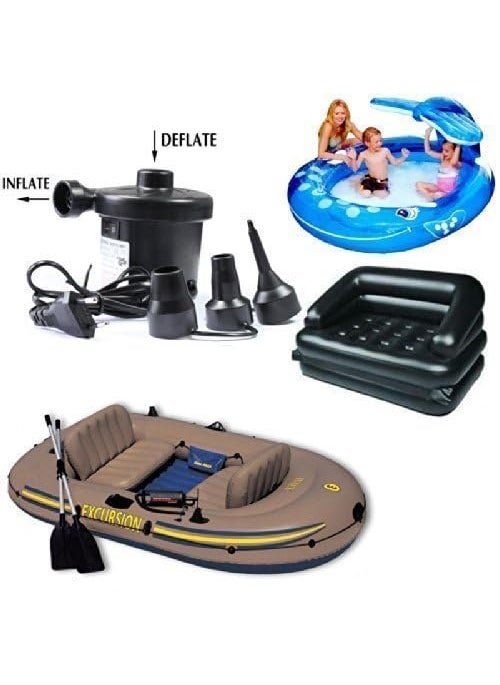 LEKORED LEKORED MultiPurpose Electric Air Pump for Quickly InflatesDeflates Sofa Bed Swimming Pool Tubes ToysAir Bags Mattresses  - Image 3