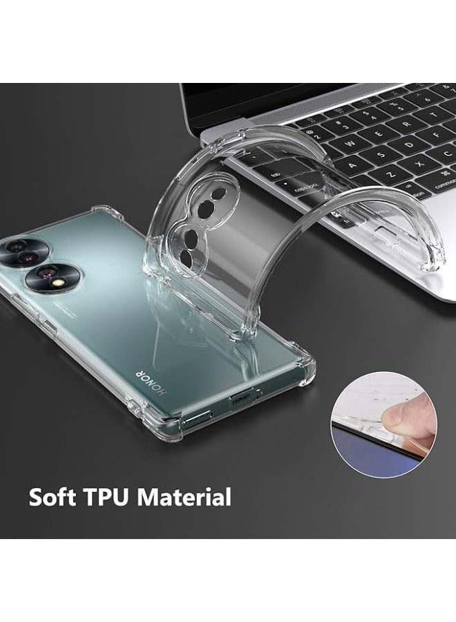 Plastic Back Cover For Honor 70, Clear - Image 4