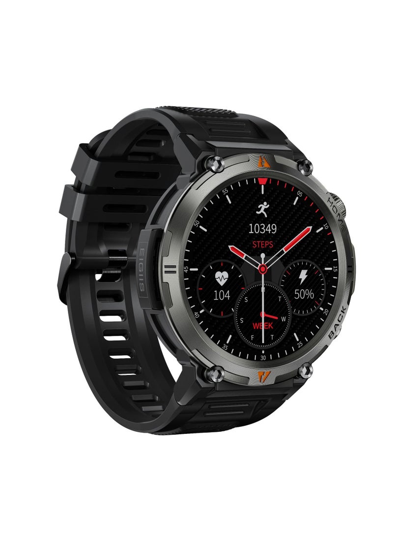 ارواق ساعة ذكية مع مصباح LED KE3 بشاشة 1.45 بلوتوث لمراقبة معدل ضربات القلب والأكسجين في الدم والنوم والتمارين 3ATM