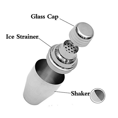 Delidge Small Cocktail Shaker 8oz Martini Shaker Bar Drink Shaker Mixer Shakers Bartending, 250ml Mini Cocktail Shakers Margarita Alcohol Liquor Barware Tools - Image 3