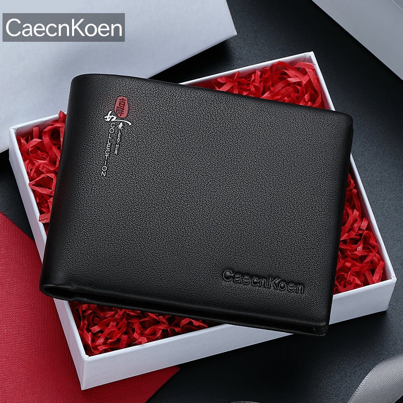 CaecnKoen wallet mens multi-functional long short mens wallet first layer cowhide handbag wallet for friendsQB2213-1 QB2213-1 