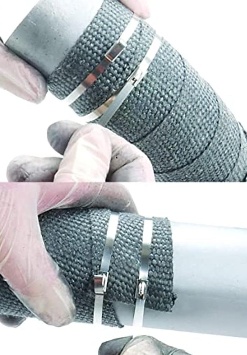 SPARKE METAL CABLE TIE 350mm X 46mm SS304 Heavy Duty Self Ball Locking Tie Pack of 100 - Image 4