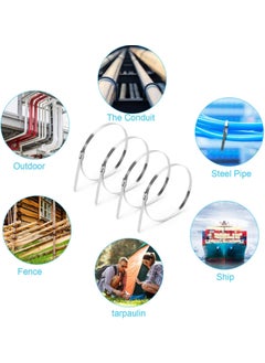 SPARKE SPARKE METAL CABLE TIE 350mm X 46mm SS304 Heavy Duty Self Ball Locking Tie Pack of 100  - Image 5