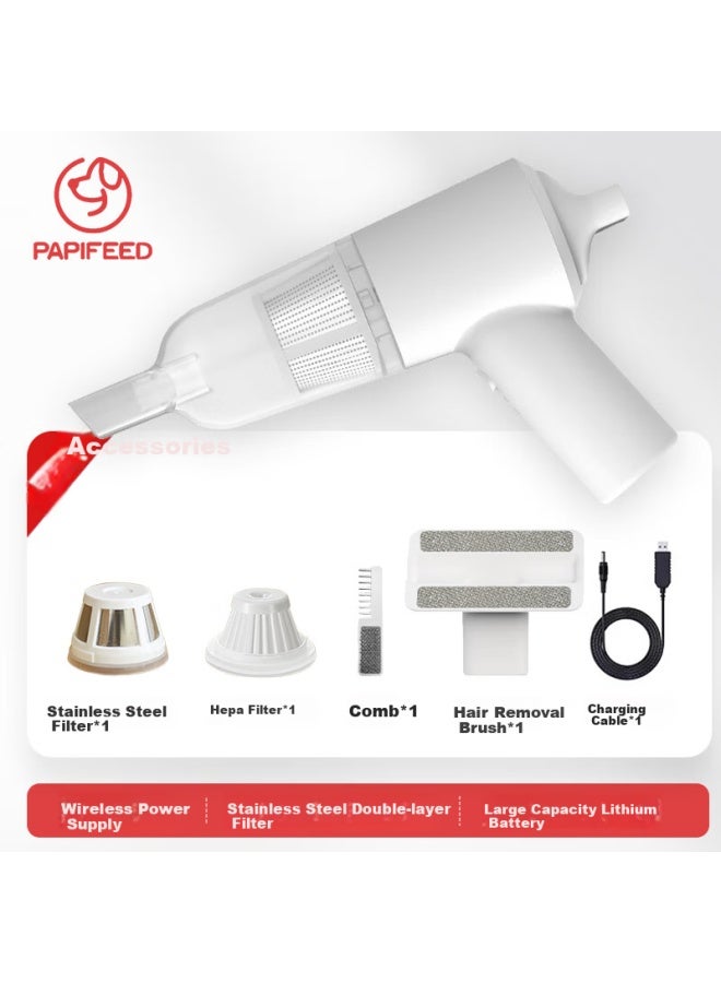 Papifeed Cat Hair Electric Vacuum Cleaner, Cordless Handheld Pet Hair Remover, Removes Fur And Dog Hair, Cleans Beds, Carpets, Car-mounted - Image 2