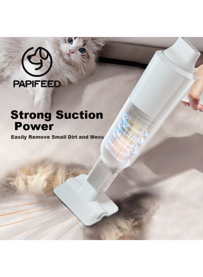 Papifeed Cat Hair Electric Vacuum Cleaner, Cordless Handheld Pet Hair Remover, Removes Fur And Dog Hair, Cleans Beds, Carpets, Car-mounted - Image 1