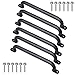 Purife 17 Inch Black Metal Playground Accessories Safety Handles Pack of 6 Playset Grab Handles Swing Sets Hand Grips Grab Rail Monkey Bar for Playhouse Treehouse - Image 4